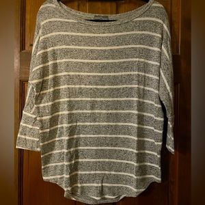 Market & Spruce Grey White Striped Dolman